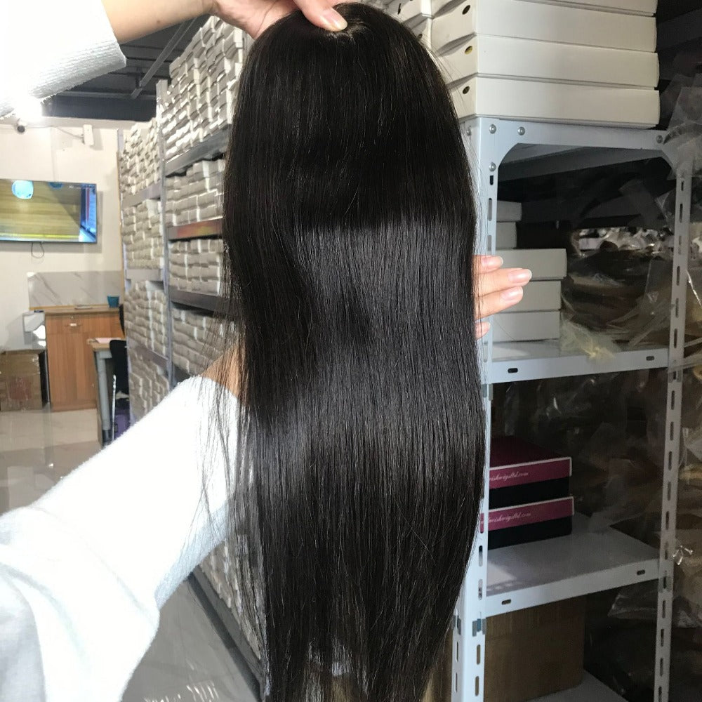 16Inches Human Hair Breathable Mono With Clip Toupee Women Wig Hair Piece all hand woven