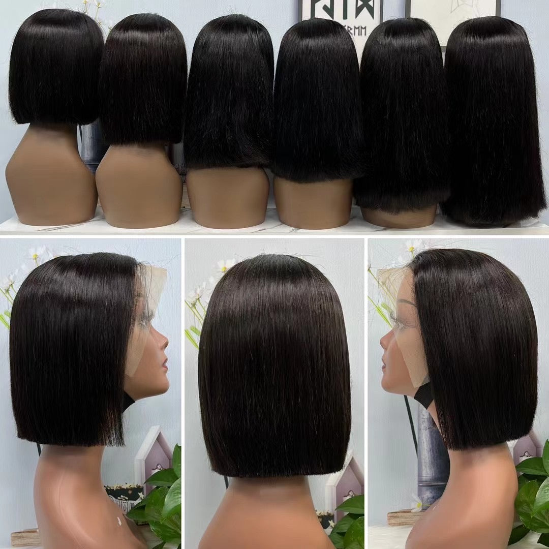 12A 180% density 4x4 Closure wig Bob Straight Hair