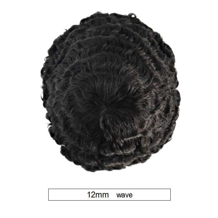 Afro Toupee For Black Men Weave Full Lace Mens Toupee Kinky Curly Human Hair Replacement System Bleached Knots With Natural Hair