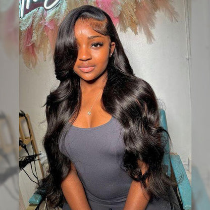 180% 210% Body Wave 13x4 & 13x6 Full Frontal Lace Wig Natural Color Human Hair Wigs