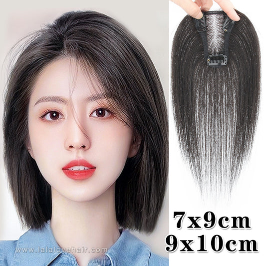 7x9cm 9x10cm Human Hair Toupee Swiss Lace Base Top Hairpieces Breathable Covering White Hair