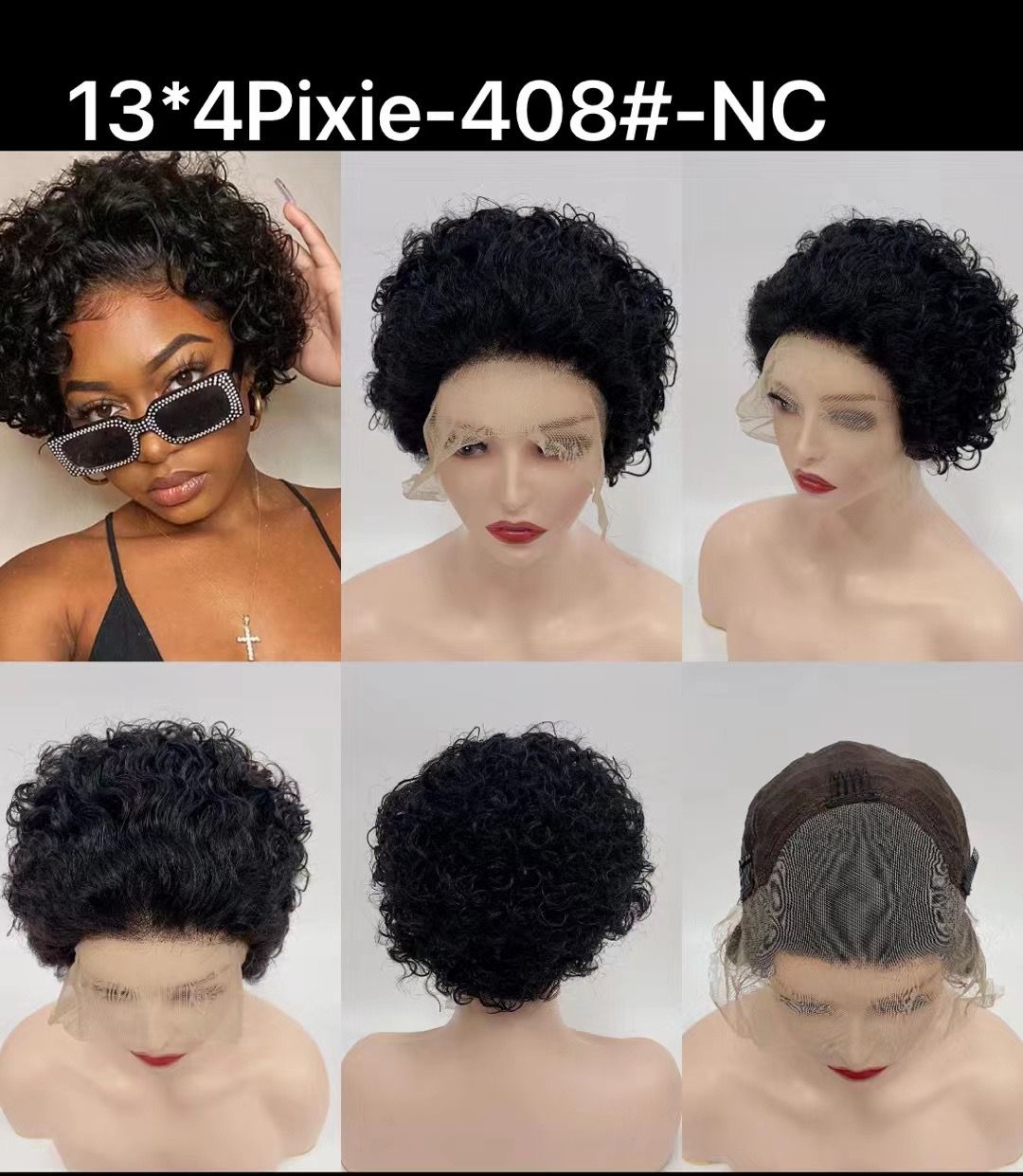 Pixie Cut Wigs Human Hair Short Curly 13x4 & 13*1 Lace Front Human Hair Wigs