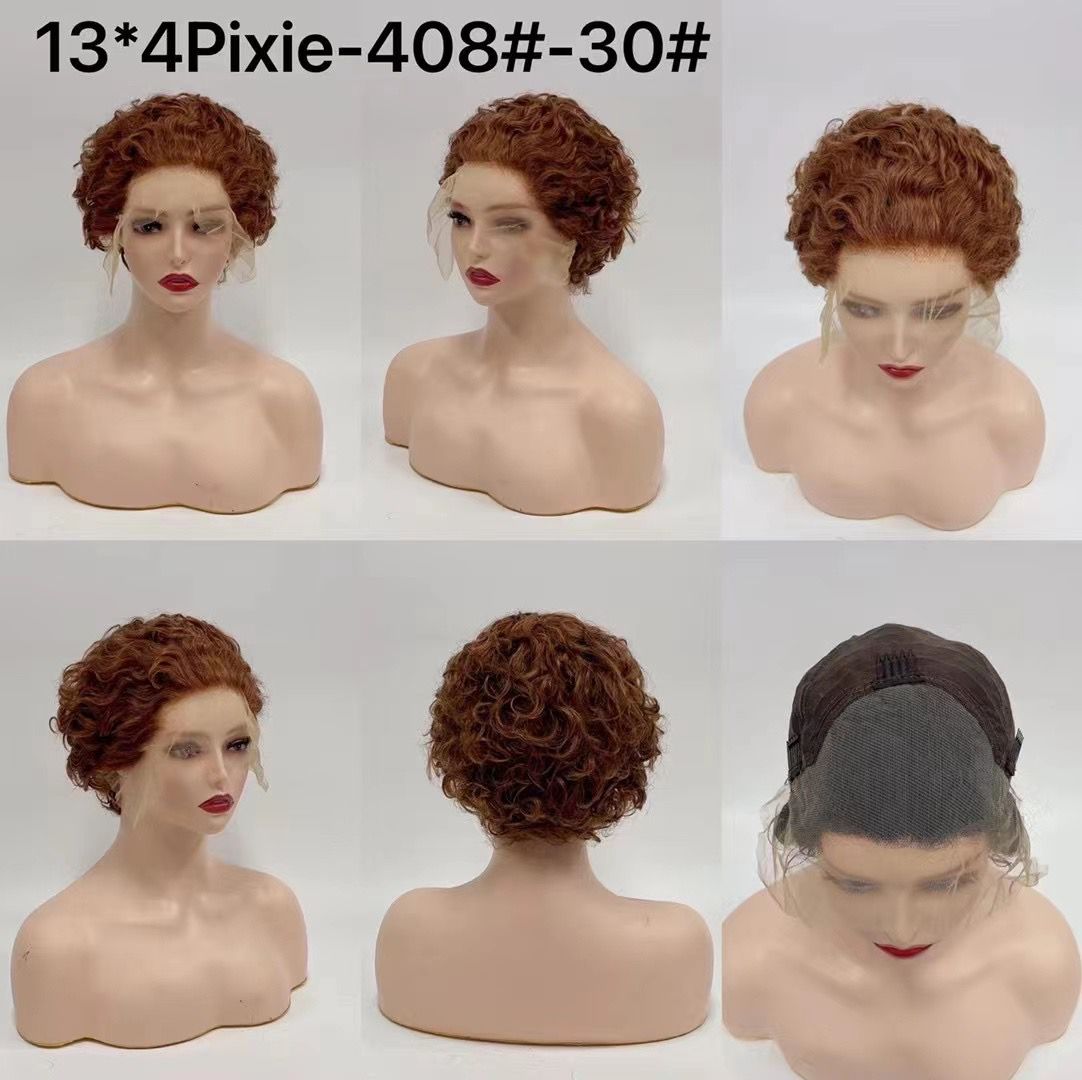 Pixie Cut Wigs Human Hair Short Curly 13x4 & 13*1 Lace Front Human Hair Wigs