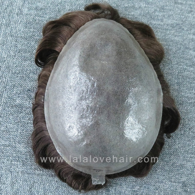 Toupee for Men Indian Human Hair Men Wig Men's Capillary Prothesis Hair Wig Male 130% Density 0.1-0.12mm Thickness Skin Hair Wig
