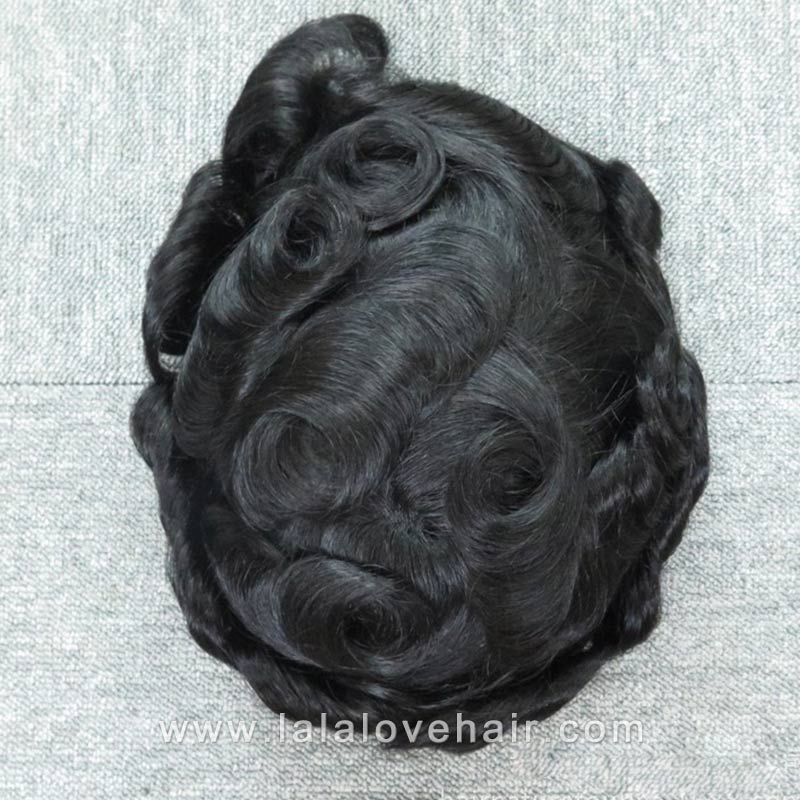 Toupee for Men Indian Human Hair Men Wig Men's Capillary Prothesis Hair Wig Male 130% Density 0.1-0.12mm Thickness Skin Hair Wig