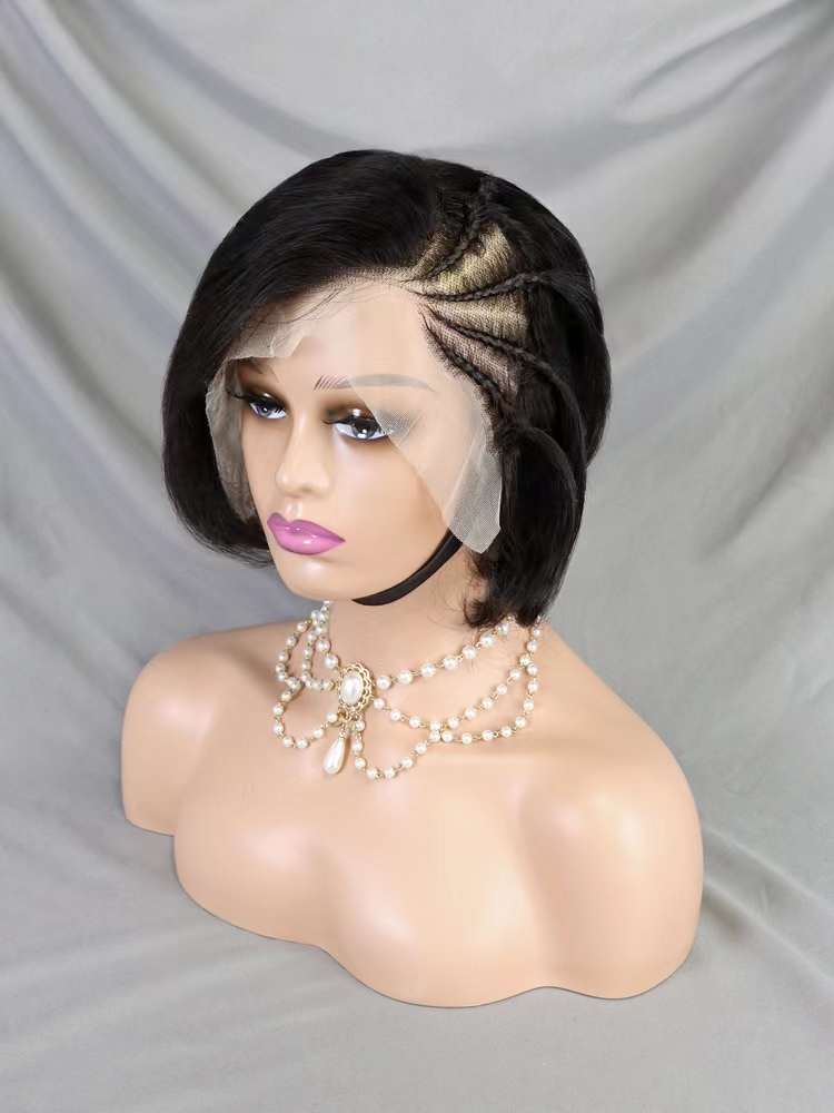 13*4 Full Frontal Wig Pixie Cut Human Hair Wig 9 color available