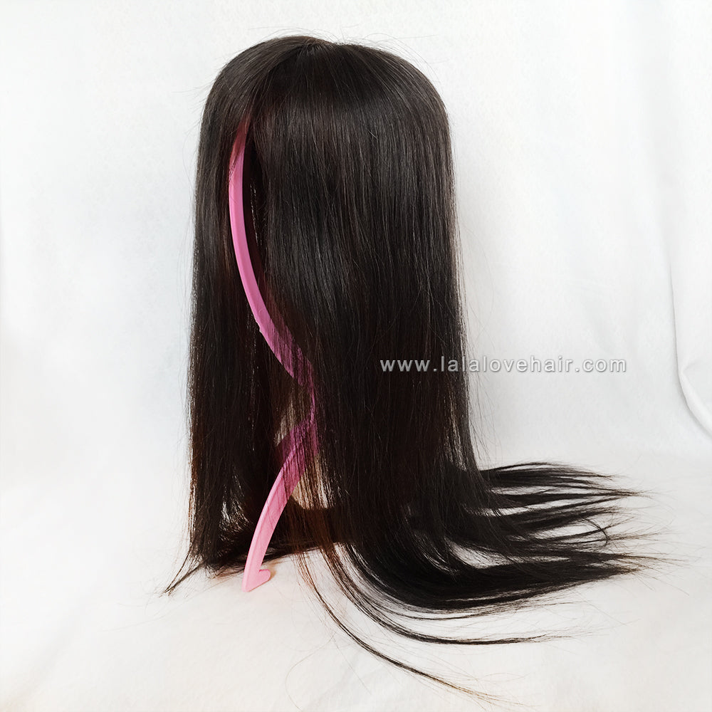 15x17cm & 16x18cm Human Hair Topper Hand Tied Silk Top Toupee Silk Base Breathable Hair Piece with Clips for Women