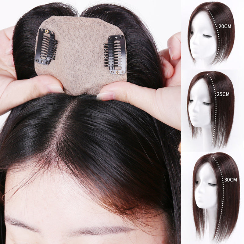 Multi Size Human Hair Silky Straight Women Topper Hair Pieces Clips in Women Toupee