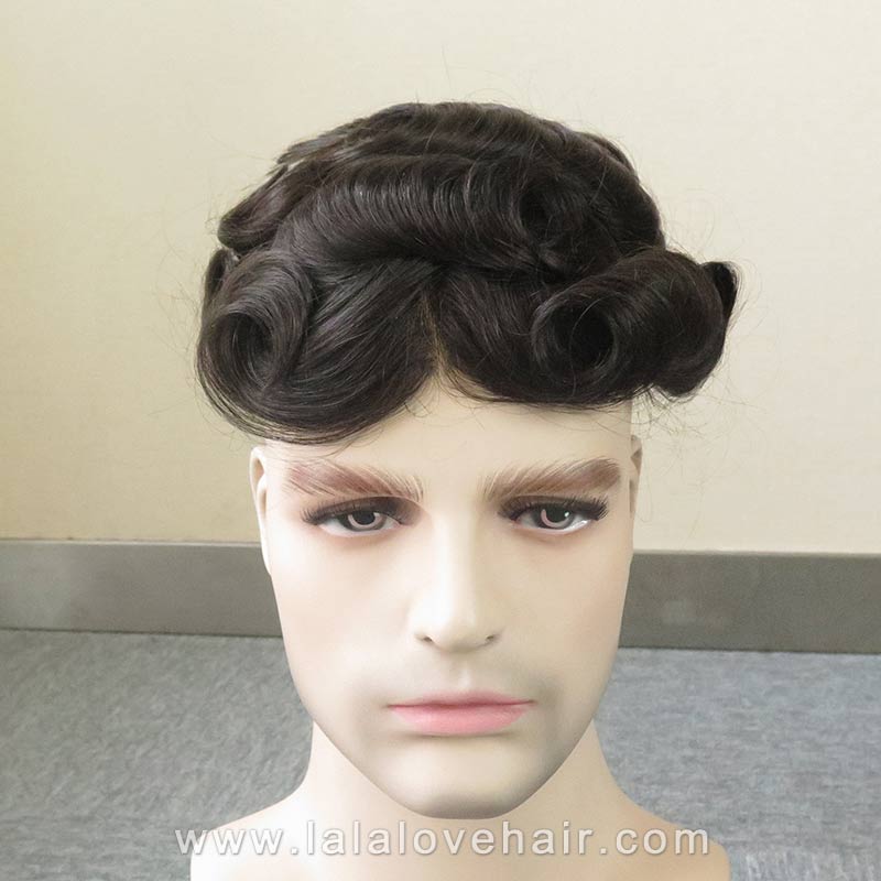 Toupee for Men Indian Human Hair Men Wig Men's Capillary Prothesis Hair Wig Male 130% Density 0.1-0.12mm Thickness Skin Hair Wig
