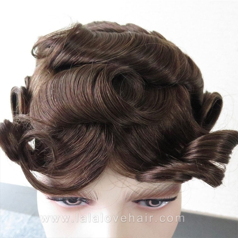 Toupee for Men Indian Human Hair Men Wig Men's Capillary Prothesis Hair Wig Male 130% Density 0.1-0.12mm Thickness Skin Hair Wig