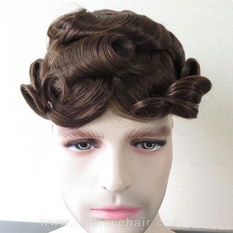 Toupee for Men Indian Human Hair Men Wig Men's Capillary Prothesis Hair Wig Male 130% Density 0.1-0.12mm Thickness Skin Hair Wig
