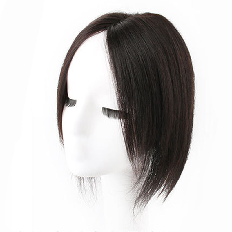 12x13cm Butterfly Swiss Lace Base Human Hair Toupee Hairpiece for Women Conceal Your White Hair