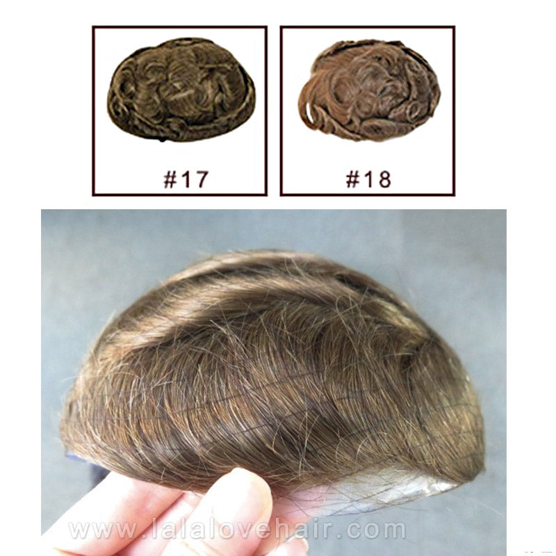 Mono Silk Base PU Around Natural Remy Human Hair system Men's Toupee hair replacement wigs european hair toupet hairpiece toupee