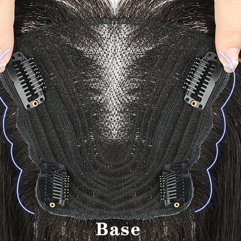 12x13cm Butterfly Swiss Lace Base Human Hair Toupee Hairpiece for Women Conceal Your White Hair