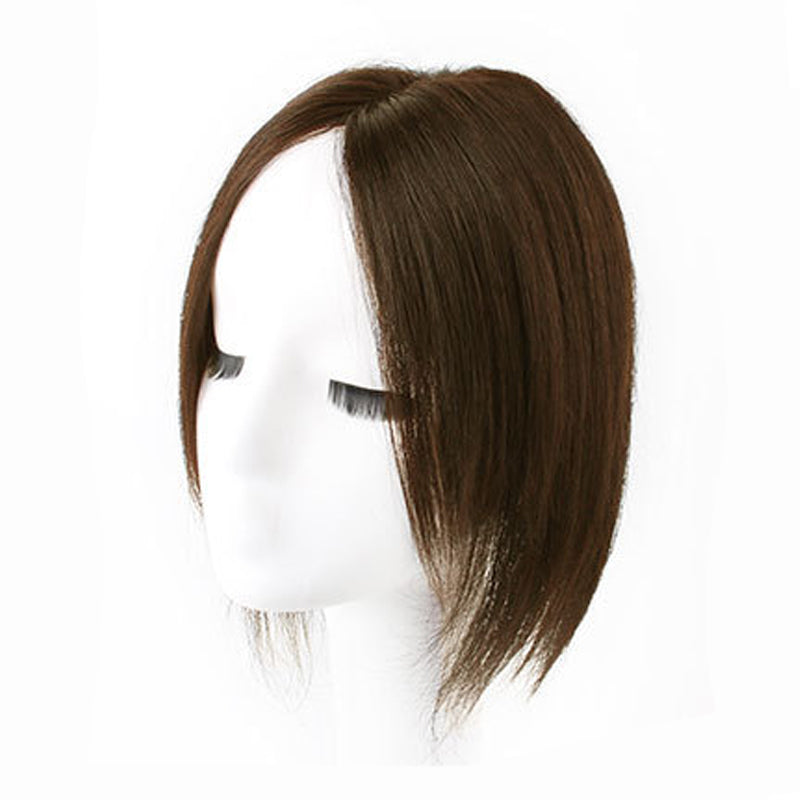 12x13cm Butterfly Swiss Lace Base Human Hair Toupee Hairpiece for Women Conceal Your White Hair