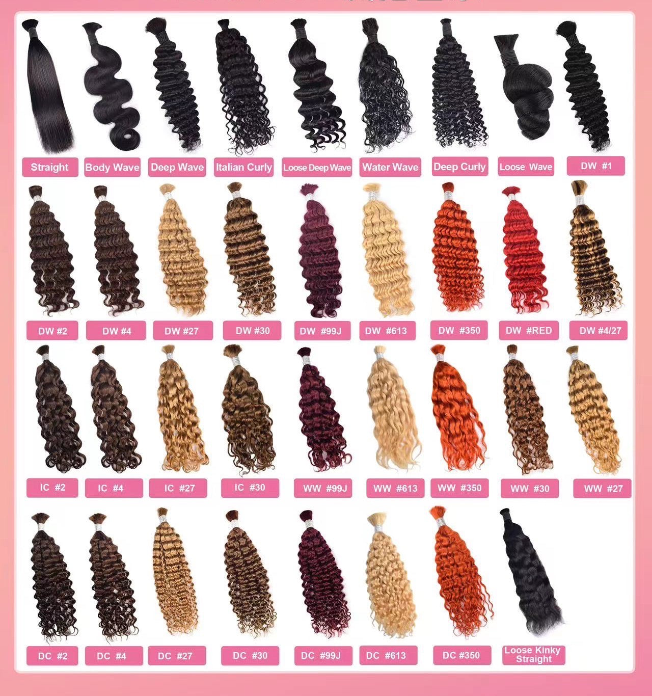 Braiding Hair Human Bulk Hair Deep Wave Bulk Human Hair for Braids Hair No Weft Deep Wave Human Hair Extension