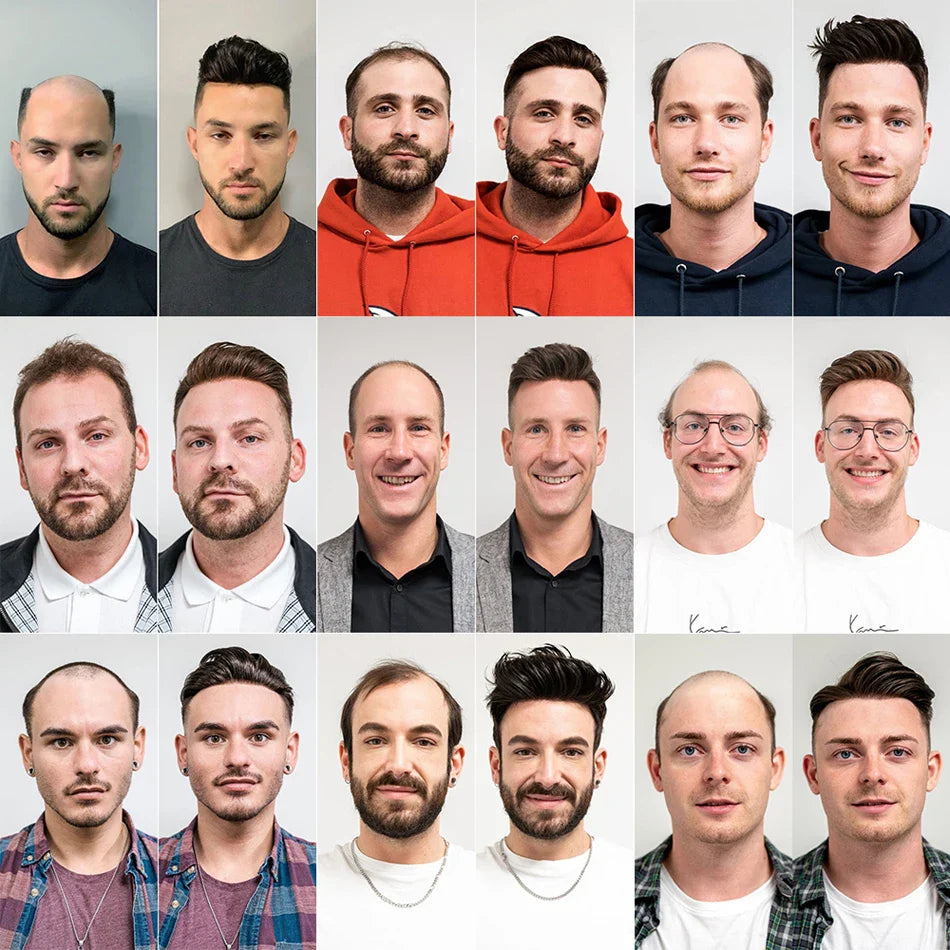 Bleached Knots Breathable Full French Lace Natural Hair Line Hundred Percent Human Hair Prosthesis Men's Toupee