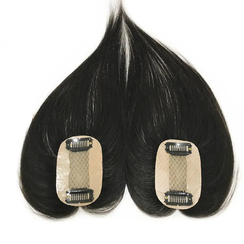 5x8cm Hand Tied Silk Base Virgin Hair Toppers 2 Clips For Women Silkty Straight Natural Scalp For Thinning Hair