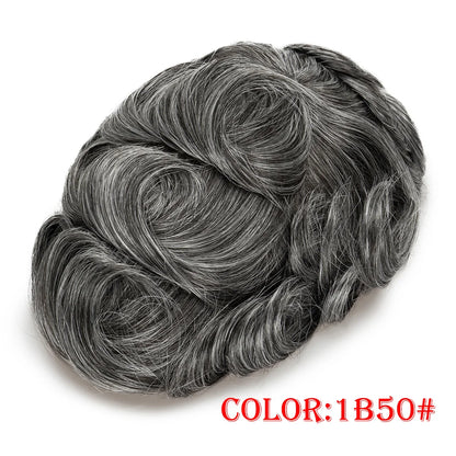 Q6 Lace Toupee Men Europe Human Hair Man Wig Male Wig Swiss Lace Front Wig With Pu Men Hair Replacement System Unit Natural Hair