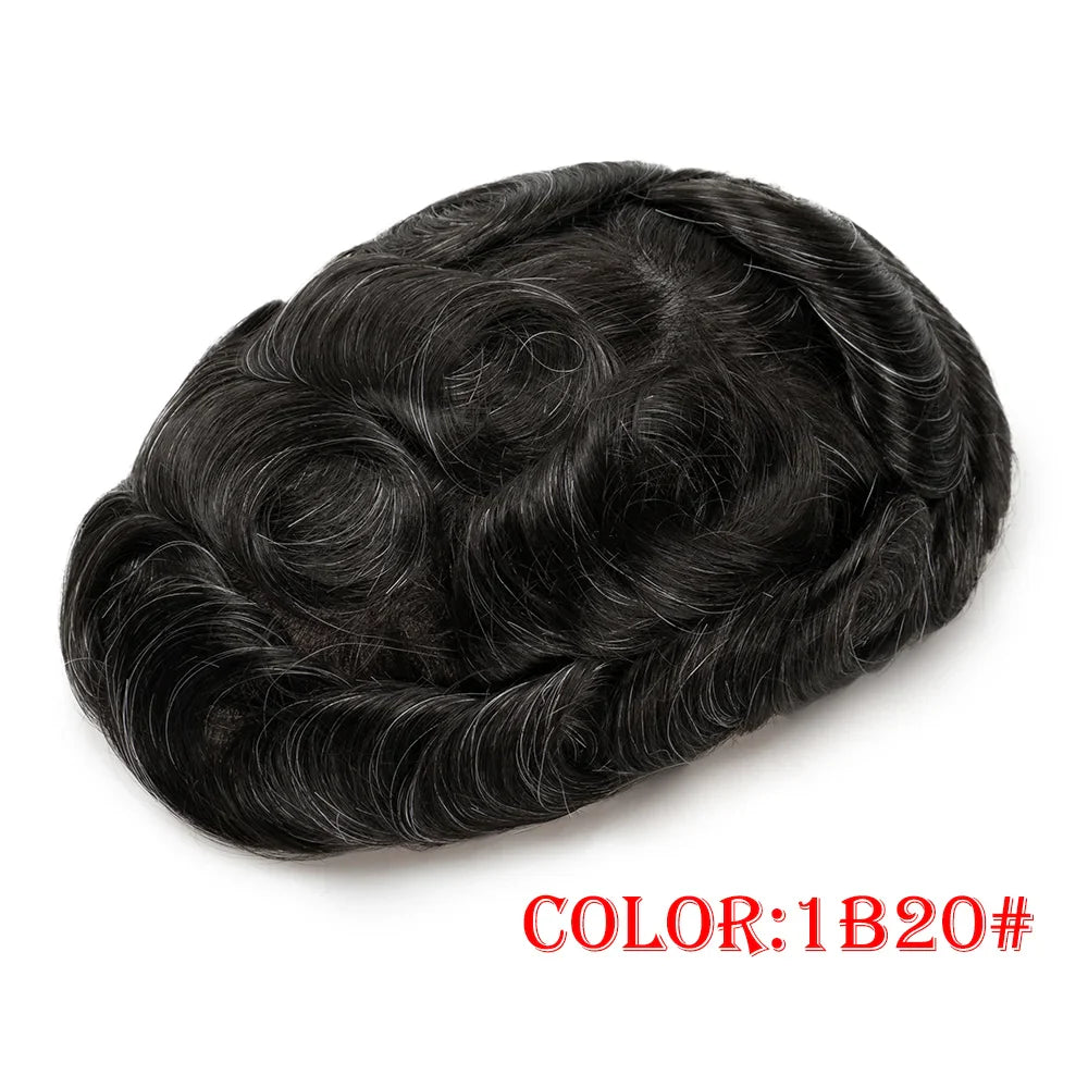 Q6 Lace Toupee Men Europe Human Hair Man Wig Male Wig Swiss Lace Front Wig With Pu Men Hair Replacement System Unit Natural Hair