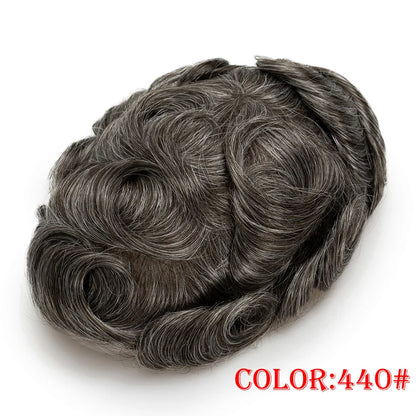 Q6 Lace Toupee Men Europe Human Hair Man Wig Male Wig Swiss Lace Front Wig With Pu Men Hair Replacement System Unit Natural Hair
