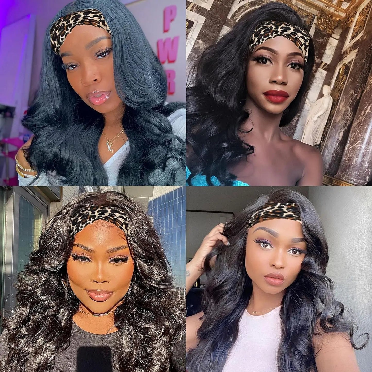 Body Wave 180% Density Headband Wigs Human Hair Wigs