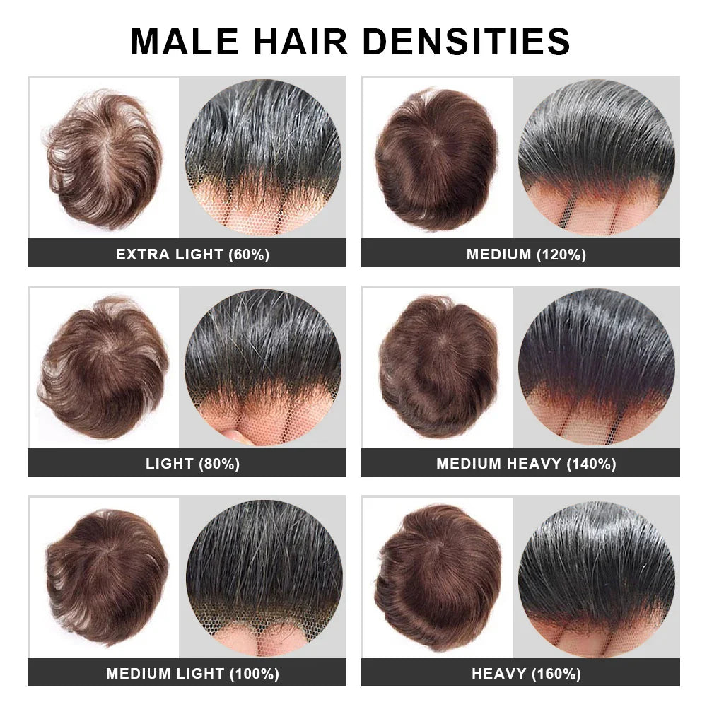 Q6 Lace Toupee Men Europe Human Hair Man Wig Male Wig Swiss Lace Front Wig With Pu Men Hair Replacement System Unit Natural Hair