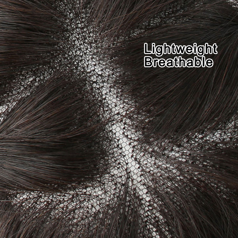 7x9cm 9x10cm Human Hair Toupee Swiss Lace Base Top Hairpieces Breathable Covering White Hair
