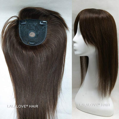 Women Toupee Remy Hair Straight Hair Topper Hairpiece Natural Hair Clip in Human Hair Extensions Cover Hair Loss