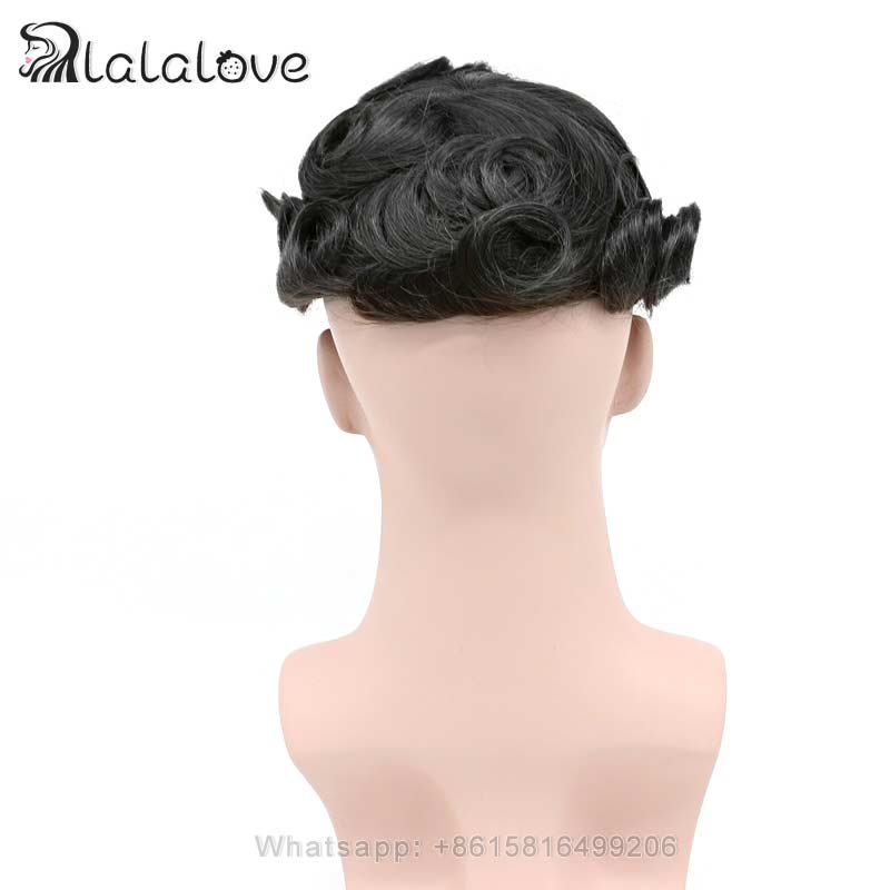Bond-Toupee Mono On Top With PU Front & NPU Back Base Toupee For Men Male Hair Prosthesis Natural Human Hair Men's Wigs Systems