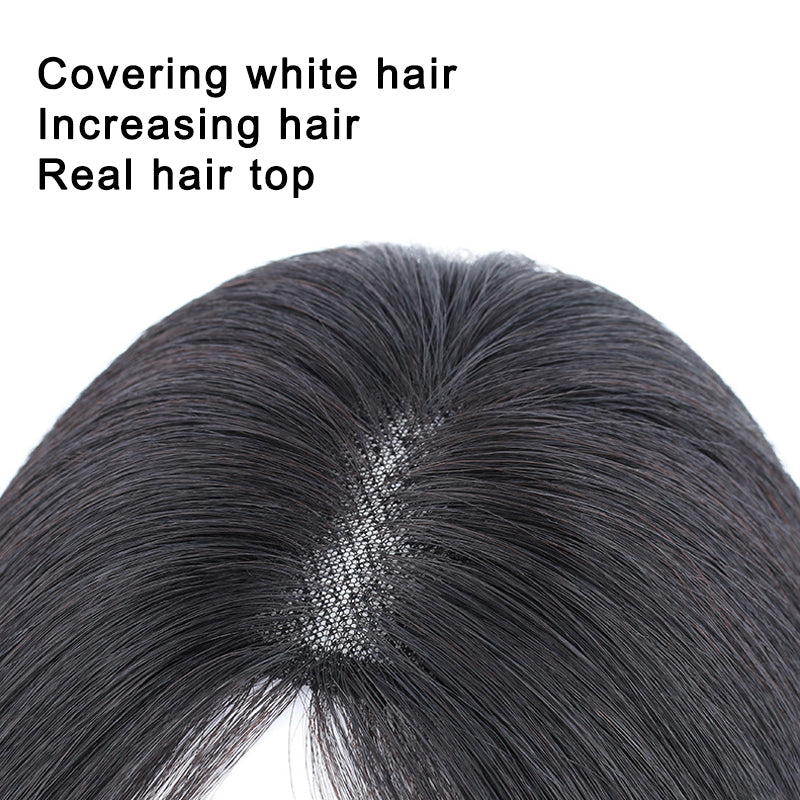 9x10cm Swiss Lace Human Hair Toupee Natural Hair Breathable Top Hair Replacement Wigs for Women