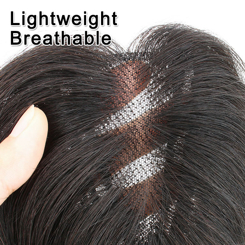 7x9cm 9x10cm Human Hair Toupee Swiss Lace Base Top Hairpieces Breathable Covering White Hair
