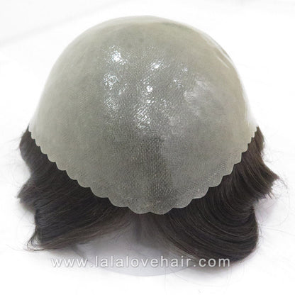 Toupee for Men Indian Human Hair Men Wig Men's Capillary Prothesis Hair Wig Male 130% Density 0.1-0.12mm Thickness Skin Hair Wig