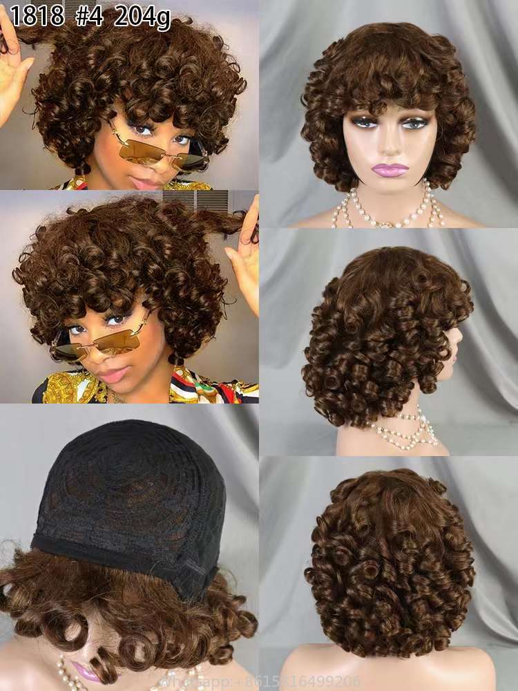 200% Density Full Machine Wig Loose Wave Human Hair Wig