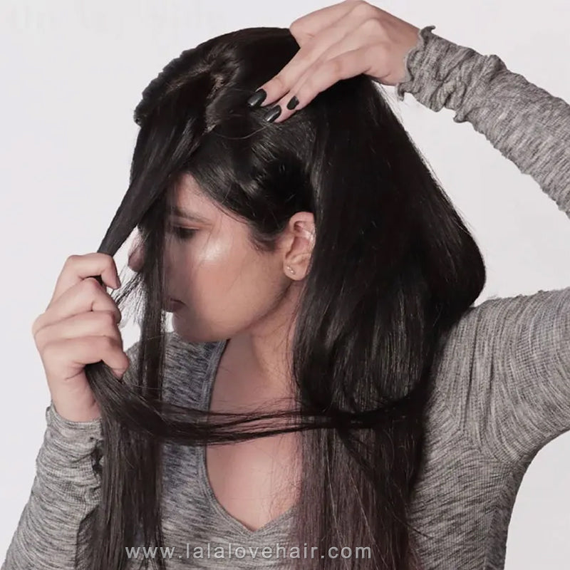 15x17cm & 16x18cm Human Hair Topper Hand Tied Silk Top Toupee Silk Base Breathable Hair Piece with Clips for Women