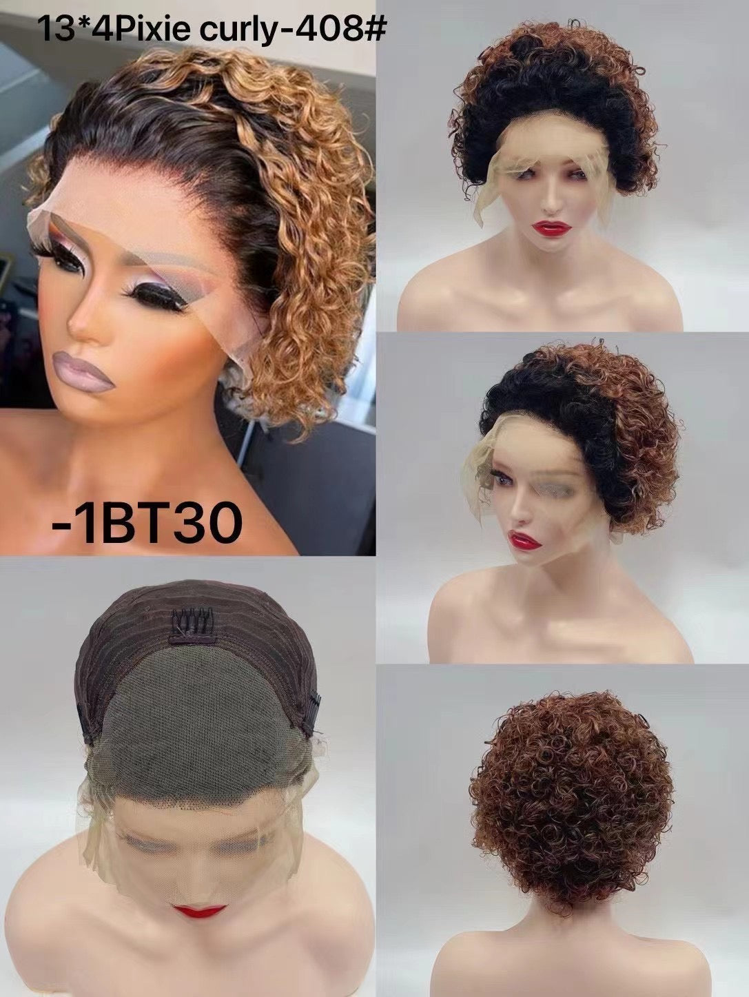 Pixie Cut Wigs Human Hair Short Curly 13x4 & 13*1 Lace Front Human Hair Wigs