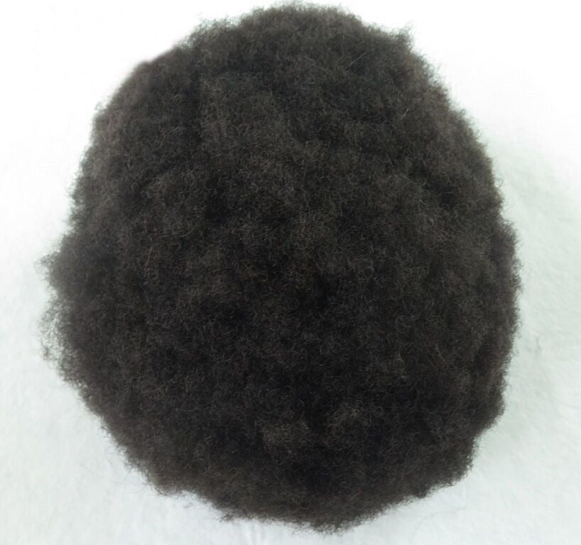 Afro Toupee For Black Men Weave Full Lace Mens Toupee Kinky Curly Human Hair Replacement System Bleached Knots With Natural Hair