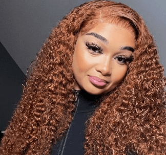 13x4 Frontal / 4x4 Lace Closure Wig Reddish Brown Water Wave Lace Wig