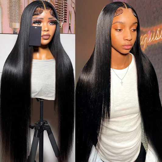 13x6 Transparent Straight Lace Frontal Wig Brazilian Human Hair