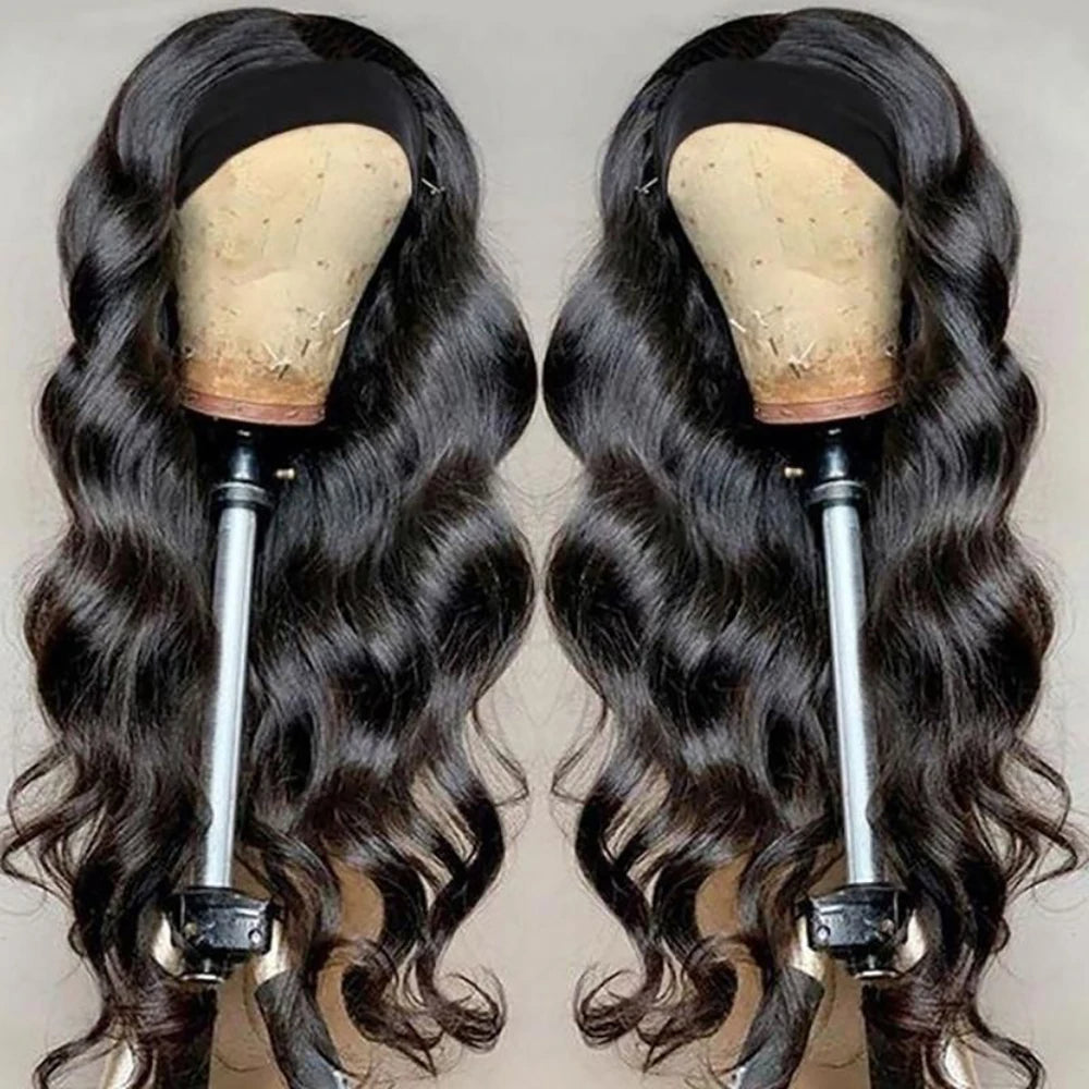 Body Wave 180% Density Headband Wigs Human Hair Wigs