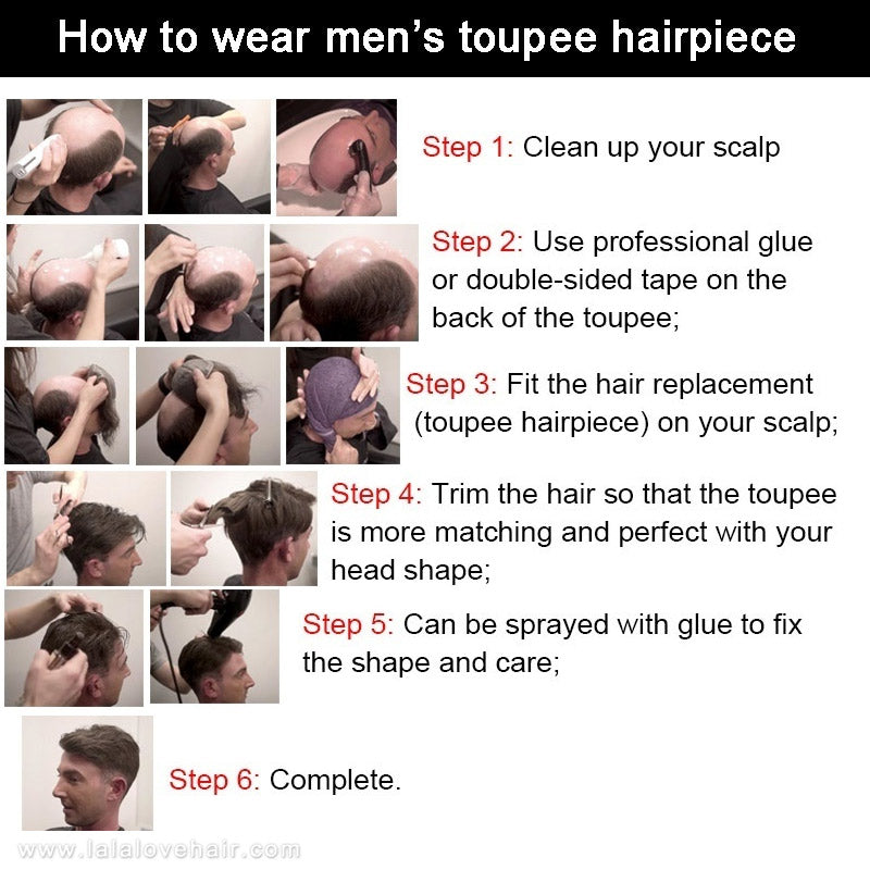 Q6 Lace Toupee Men Europe Human Hair Man Wig Male Wig Swiss Lace Front Wig With Pu Men Hair Replacement System Unit Natural Hair