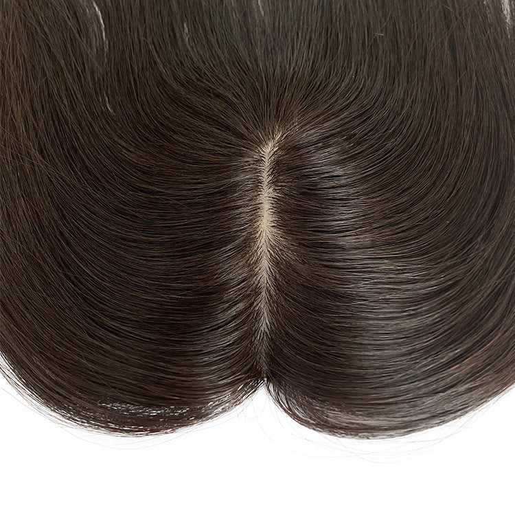 Multi Size Human Hair Silky Straight Women Topper Hair Pieces Clips in Women Toupee