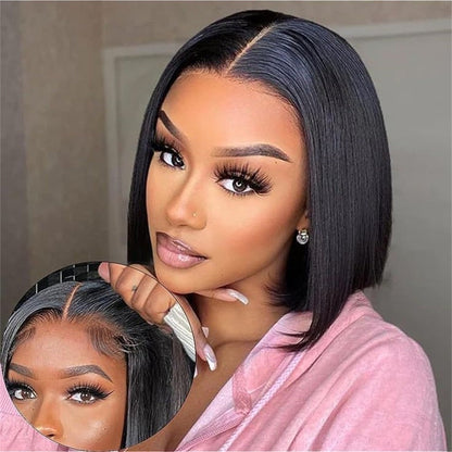 12A 180% density 4x4 Closure wig Bob Straight Hair