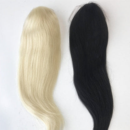 Q6 European Human Hair Topper Premium Human Hair Toupee for Women Swiss Lace With PU