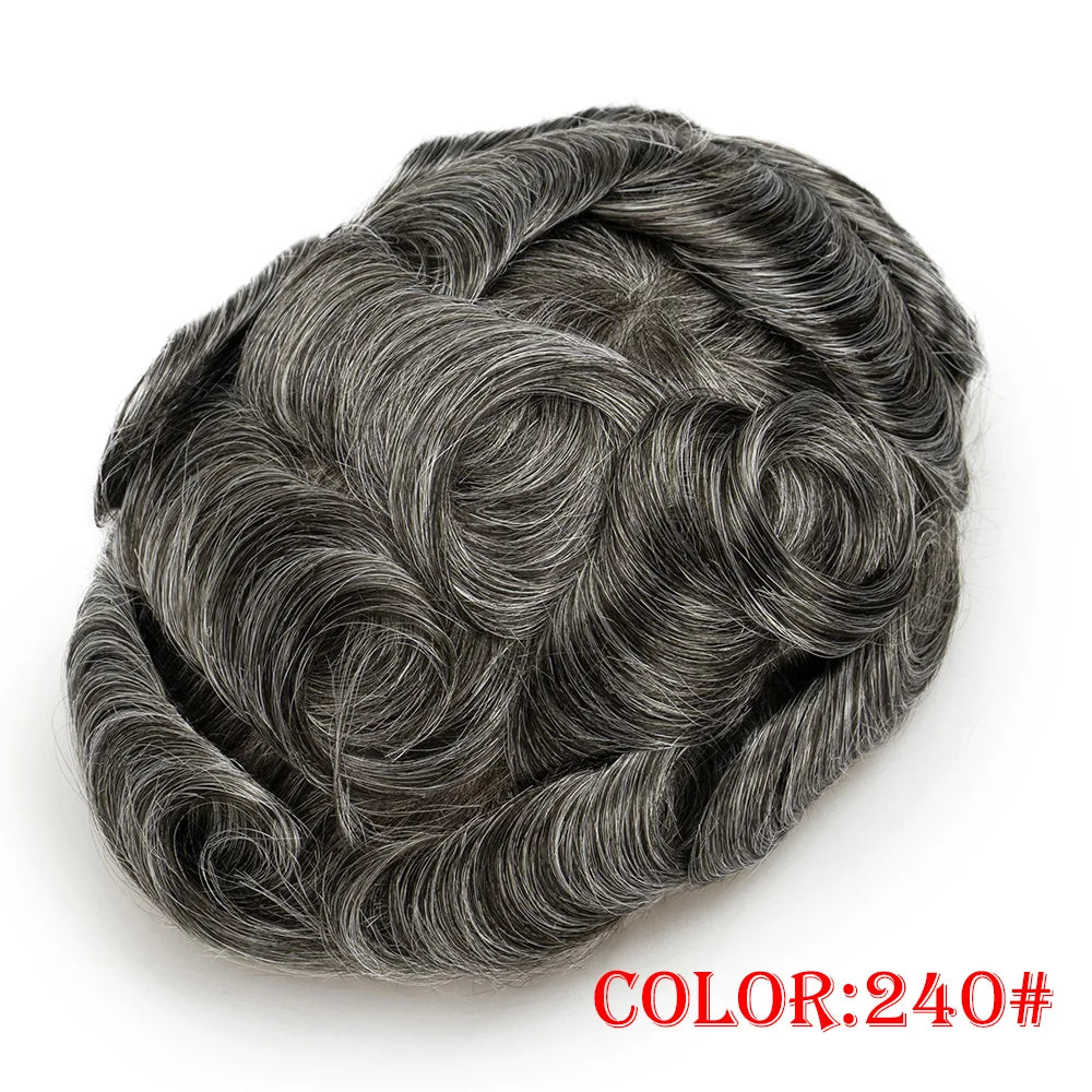 Q6 Lace Toupee Men Europe Human Hair Man Wig Male Wig Swiss Lace Front Wig With Pu Men Hair Replacement System Unit Natural Hair