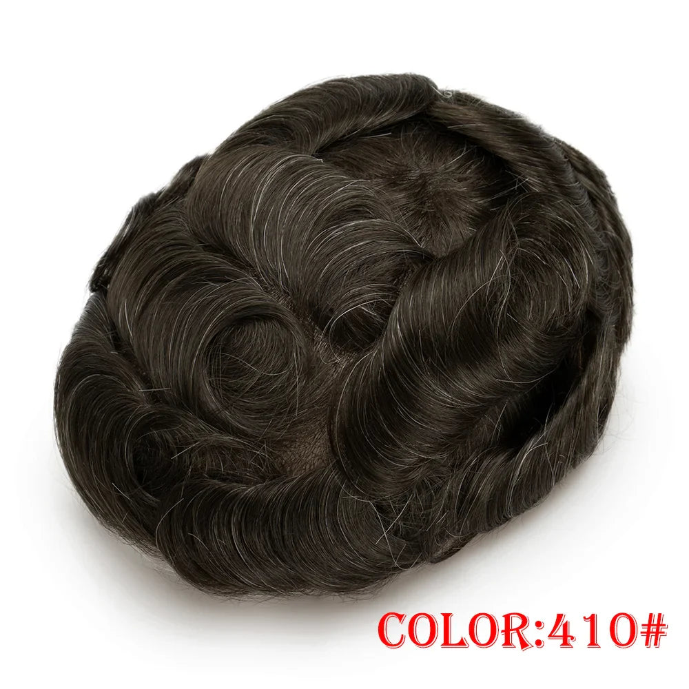 Q6 Lace Toupee Men Europe Human Hair Man Wig Male Wig Swiss Lace Front Wig With Pu Men Hair Replacement System Unit Natural Hair