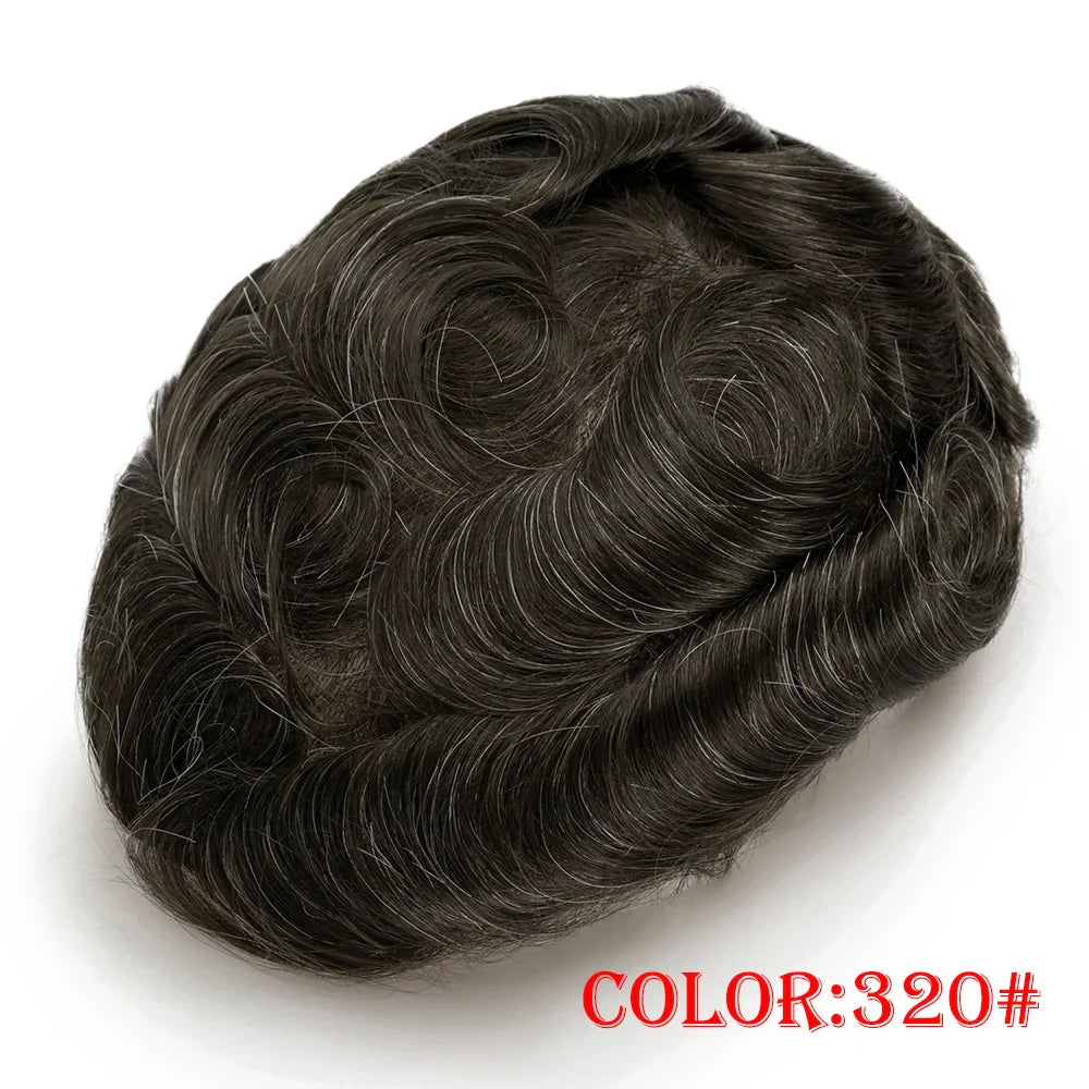 Q6 Lace Toupee Men Europe Human Hair Man Wig Male Wig Swiss Lace Front Wig With Pu Men Hair Replacement System Unit Natural Hair