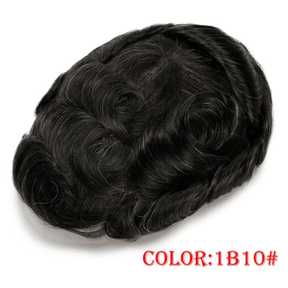 Q6 Lace Toupee Men Europe Human Hair Man Wig Male Wig Swiss Lace Front Wig With Pu Men Hair Replacement System Unit Natural Hair