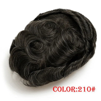 Q6 Lace Toupee Men Europe Human Hair Man Wig Male Wig Swiss Lace Front Wig With Pu Men Hair Replacement System Unit Natural Hair