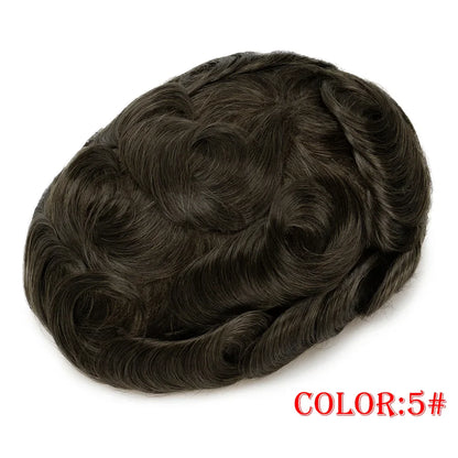 Q6 Lace Toupee Men Europe Human Hair Man Wig Male Wig Swiss Lace Front Wig With Pu Men Hair Replacement System Unit Natural Hair